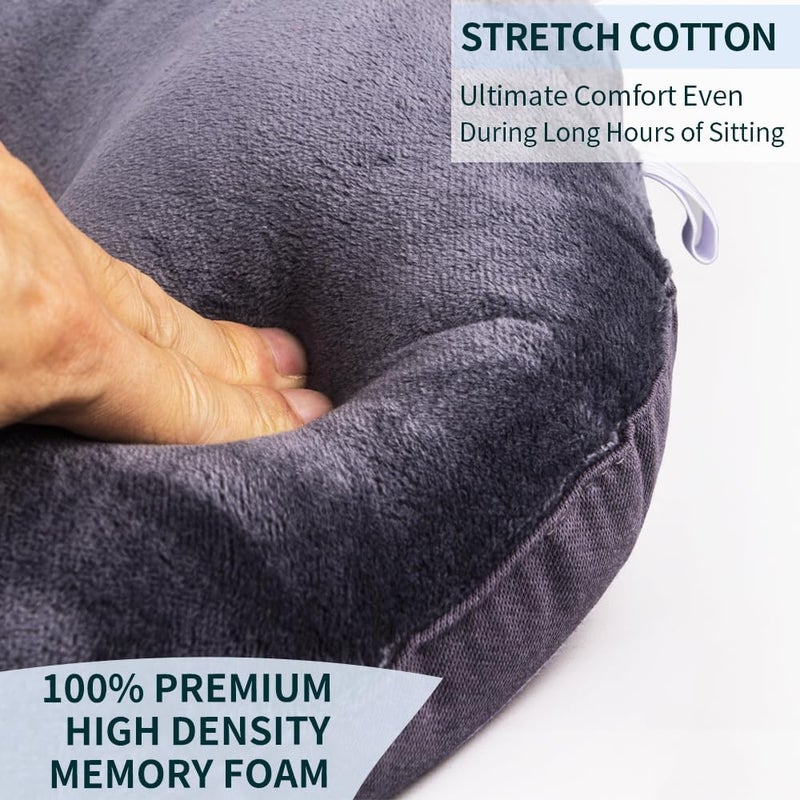 QIUCHA Pillow Tailbone Pain Relief Cushion, Soft Pad for Bed Sores. Anti-Decubitus Pad-Breathable for Hemorrhoids, Prostate and Surgery, Cushion for Office Chair, Long Travel, Car and Home Sofa - Image 3